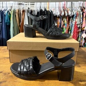 Frye and Co. Womens Westmont Heeled Sandals in Black Size 7.5